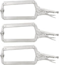 3 Pack 18 Inch C Clamp Locking Pliers,Locking C Clamp, Adjustable Nickel Plated C Pliers For Wood Working, Welding, Electrician Maintenance and more, by GENHAKON