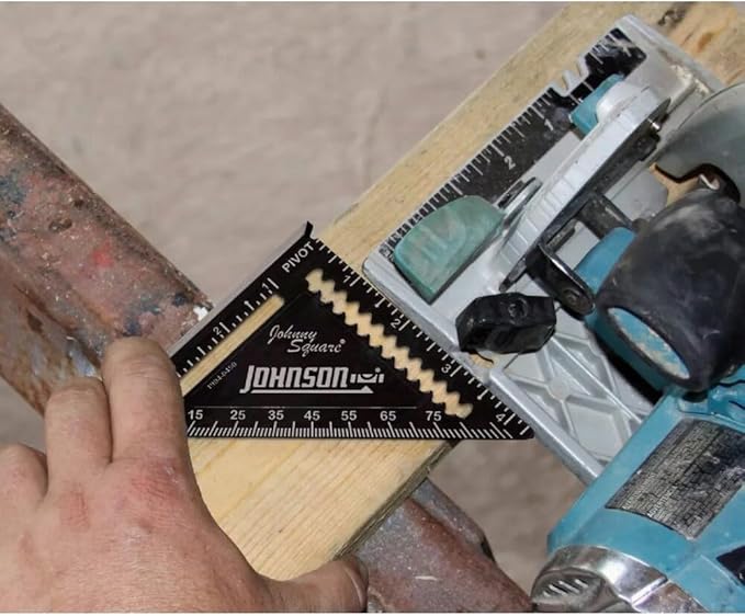 Johnson Level & Tool 1904-0450 Johnny Square Professional Easy-Read Finish Square, 4.5", Black, 1 Square*