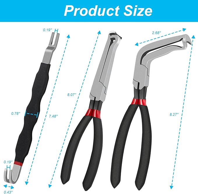 PPZ Electrical Disconnect Pliers Kit 3Pcs,37960,37980,13120,Automotive Electrical Terminal Connector Separator Removal Tool, Electric System Repair Tools,Electrical Connector Removal Tool