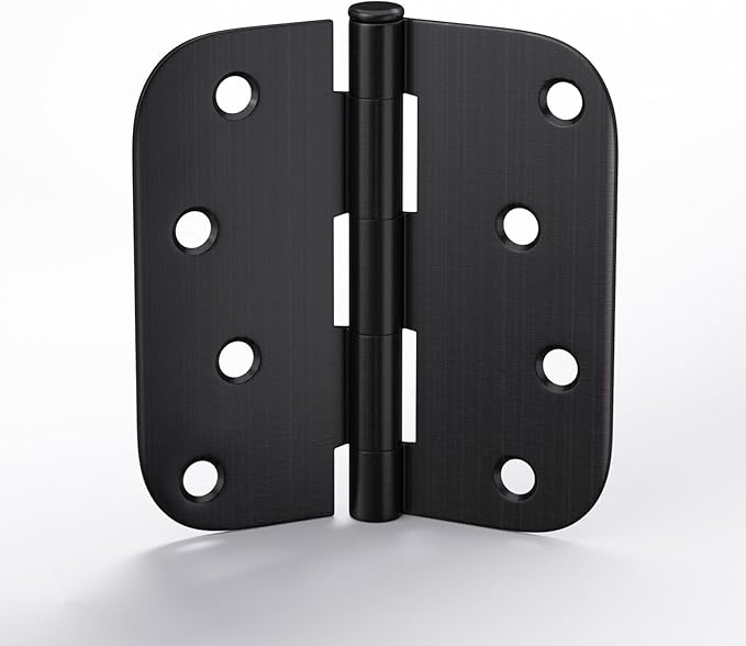 6 Pack goldenwarm 4 inch Oil Rubbed Bronze Door Hinges Exterior Door Hinges - Residential Hinges for Interior and Exterior Doors, 5/8" Radius Corners, Iron