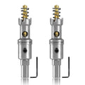 DECKRKAT 2-Pack 5/8” TCT Hole Saws for Hard Metal, Heavy Duty 16mm Tungsten Carbide Tipped Hole Cutters Set with Spring-Loaded Pilot Drill Bits for Stainless Steel, Metal, Iron, and Plastic