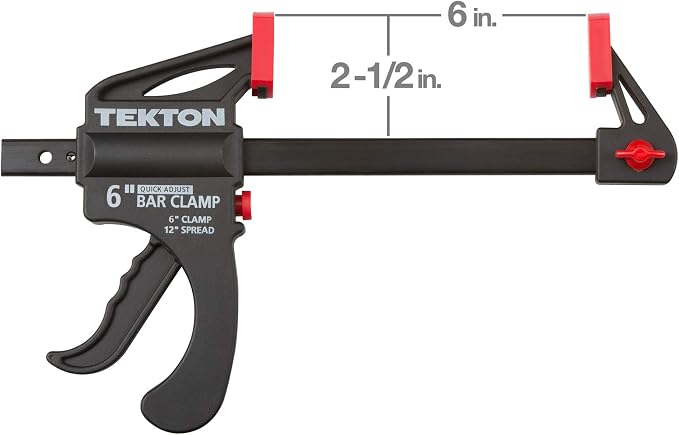TEKTON 6 Inch Ratchet Bar Clamp / 12 Inch Spreader Set, 2-Piece | CLP51506