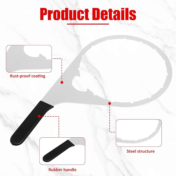 4 Pcs Fuel Filter Wrench Set 4.6 Inch, 5 Inch, 6 Inch, 8 Inch | Compatible with 380134 382 Detroit Diesel Truck Engines, Navistar Engines Diesel DD13, DD15, DD16, Peterbilt, Cummins Diesel
