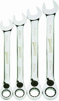 Williams MWS-4RC 4-Piece Metric Reversible Ratcheting Combination Wrench Set