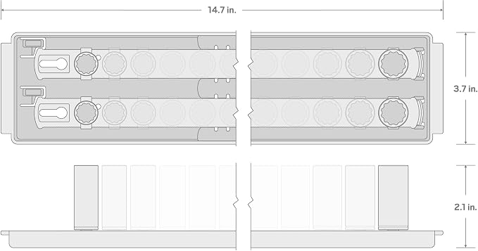 TEKTON 1/4 Inch Drive Impact Socket Set, 48-Piece | SID90114 | (4 - 17 mm), Shallow, Semi-Deep, and Deep, 12-Point, Socket Rail