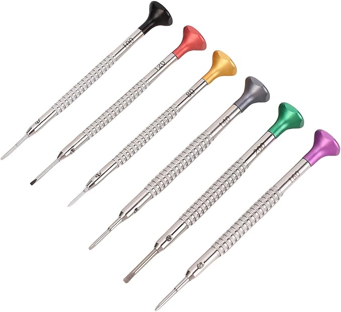 Precision Jewelers Screwdriver Set, 6Pcs Micro Watch Screwdriver Set for Watch, Jewelry, Eyeglass, Electronics Repair