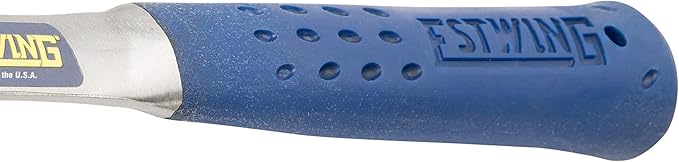 ESTWING Hammer - 12 oz USA Made Straight Rip Claw Hammer with Smooth Face & Shock Reduction Grip - E3-12S