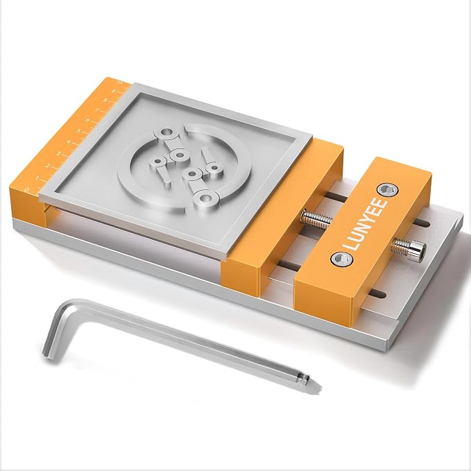 Low Profile CNC Vise for CNC Router Machine, Aluminum Workholding Clamp for Wood & Metal Milling, Designed for Limited Z-Axis Machines, 7.87" x 3.94" (20x10cm), 136mm Clamping Range