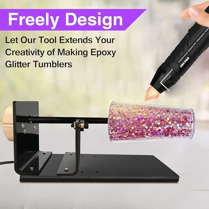 Heat Gun, Uptdae Version 110V 300W Mini Handheld Hot Air Gun with 6.6ft Cable, Portable Heat Gun For Crafting, Embossing, Shrink Wrapping PVC, Drying Paint, Clay, Rubber Stamp