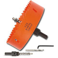 4-3/4 Inch Hole Saw with Arbor for Wood Metal Plastic, 4.75 in Bimetal Hole Cutter, Fast Chip Removal, Smooth Flat Drilling Edge