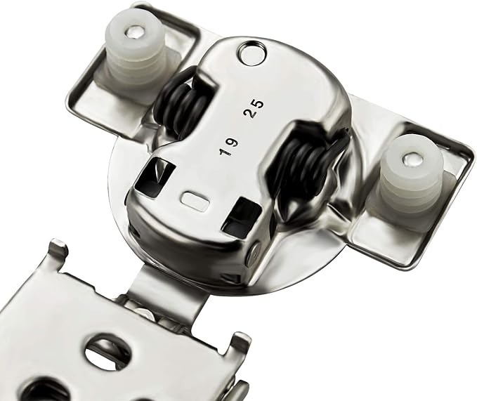8 Pack 4 Pairs 1/2 inch Overlay Soft Close Hinges for Kitchen Cabinet Hinges Satin Nickel Hidden Hinges Stainless Steel Concealed Hinge self Closing