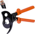 VEVOR Ratcheting Cable Cutter, Spring Steel Blades with PVC-Coated Handles, Quick-Release Button, Heavy Duty Ratchet Cable Wire Cutter for Cutting Copper & Aluminum Cables Up to 1000 MCM / 500 mm²