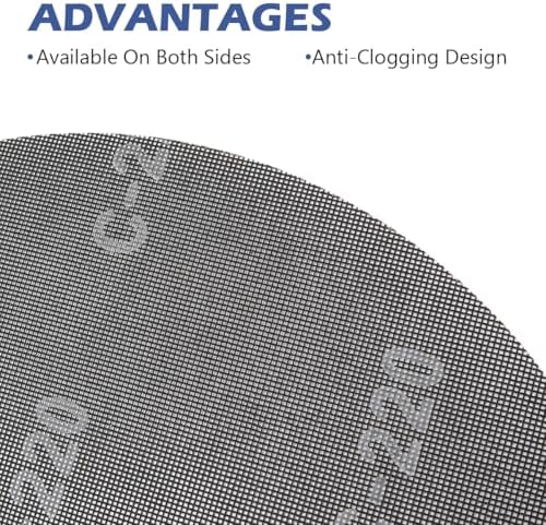 HUAALIUCHE 17" Sanding Screen Discs - Mesh Floor Sanding Screen - Black Silicon Carbide - for Wood Floors (20 Pack, 220 Grit)