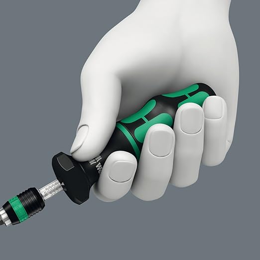 Wera 05074710001 Kraftform 7445 Hexagon Torque Screwdriver, 1/4" Head, 2.5-11.5"/lbs Variable Torque Adjustment Range