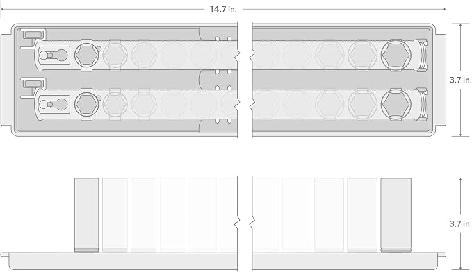 TEKTON 1/2 Inch Drive Deep 6-Point Socket Set, 16-Piece (3/8 - 1-5/16 in.) | SHD92005 | (3/8 - 1-5/16 in.), Deep, Socket Rail