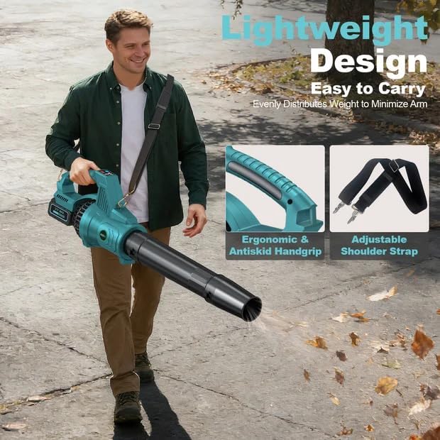 Battery Leaf Blower 750 CFM, Leaf Blower Cordless with 2 x 5.5Ah Battery