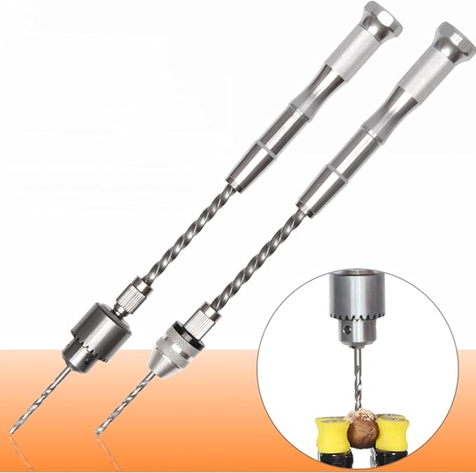 Pin Vise Hand Drill Bits(11PCS), Hand Drill Bits Set Precision Hand Drill Bits Rotary Tool for Wood, Manual Work DIY, Jewelry, Assembling, Model Making,with suction cup