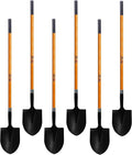 Ashman HeavyDuty Digging Shovel (6 Pack) 47-Inch Lond Handle with Trenching Blade and durable Handle - Ideal for Garden, Landscaping, Construction, Masonry - Perfect for Digging Soil, Dirt, and Gravel
