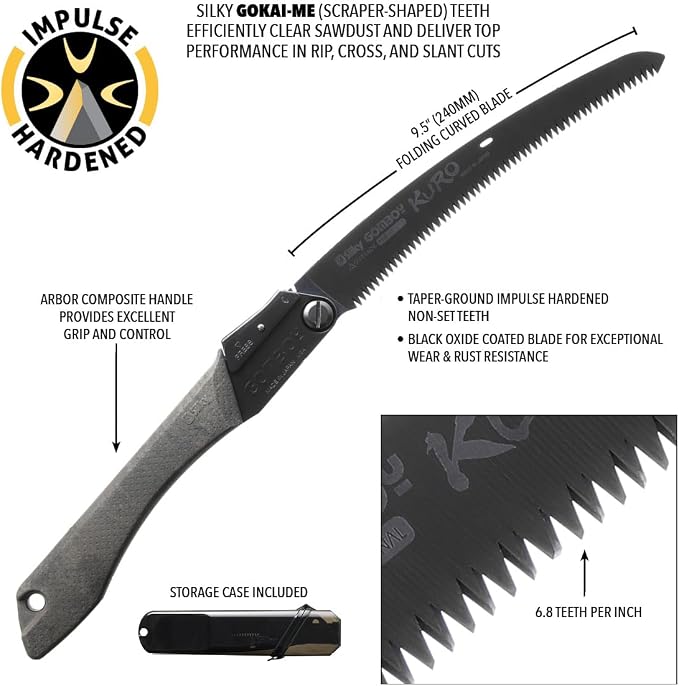 Silky Limited Edition GomBoy Kuro 240mm Folding Saw (801-24)