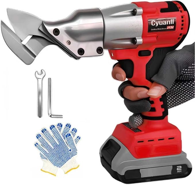 Cordless Sheet Metal Cutter for Milwaukee 18V Battery,14GA Electric Metal Shearsr, 360° Pivoting Head,400Nm Torque,Brushless Scissors for Stainless Steel,Carpet,Leather,Metal and Iron（Tool Only）