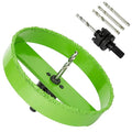 6-1/4 Inch Carbide Hole Saw with Arbor for 6” Recessed Lights, 6.25 Hole Saw Cutting Plaster Drywall Ceiling Sheetrock, 2X Faster, Green