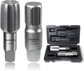 DKIBBITH 2-Piece Pipe Extractor and NPT Tap Set 1" - Heavy Duty Carbon Steel Tools for Removing Broken Threaded Pipes & Cutting Accurate NPT Threads - Plumbers Mechanics DIY with Storage Case.