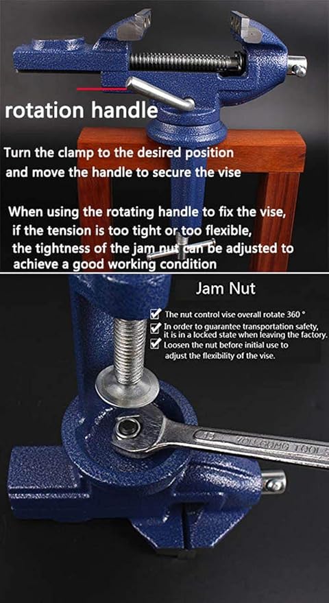MYTEC Home Vise Universal Rotate 360° Work Clamp-On Vise, 3.2"