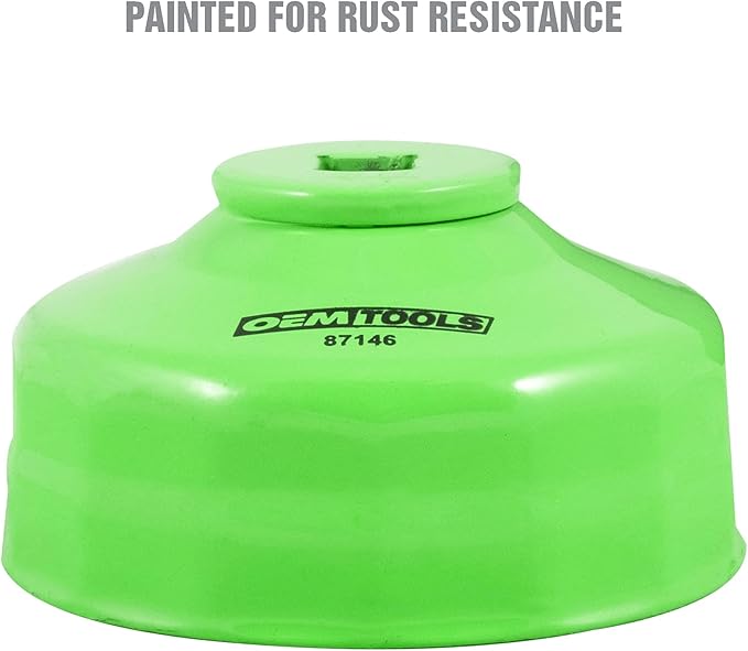 OEMTOOLS 87146 75/77 Millimeter 15 Flute Oil Filter Wrench, Green, Blend