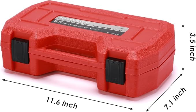 MIXPOWER 1/2-Inch Drive Deep Impact Socket Set, Inch, Cr-Mo, 6 Point, 1-13/16",1-7/8", 1-15/16", 2", 4-Pieces 1/2" Dr. Spindle Axle Nut Impact Socket Set, Impact Grade