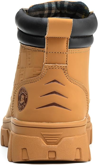 KELODON Waterproof Steel Toe Boots For Men 6 Inch Leather Steel Toe Shoes Non Slip Resistant Safety Work Boots Indestructible Lightweight Construction Boot