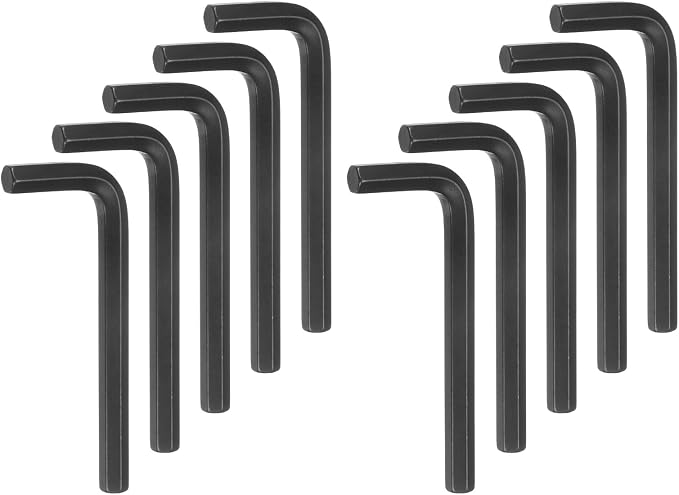 HARFINGTON 10pcs Hex Key Wrench 5/16" L-Shape Hexagon SAE Wrenches Chrome Vanadium Steel Repairing Tool for Home Repair, Black
