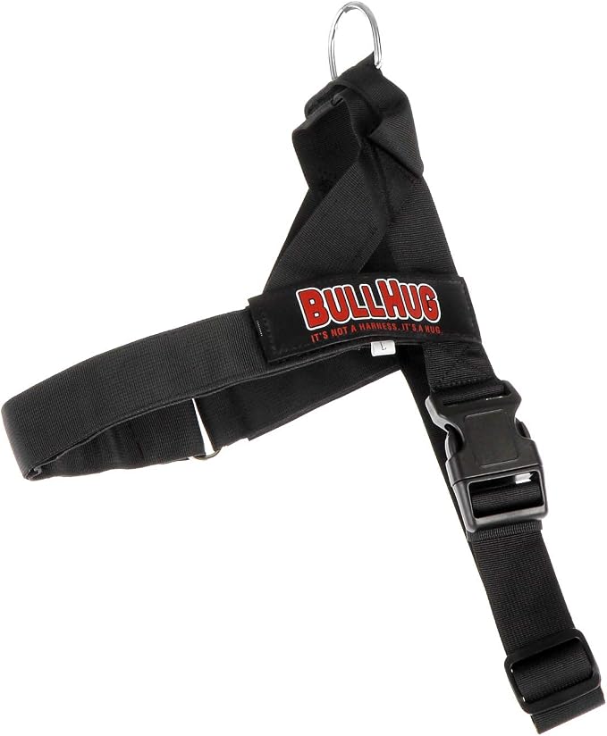 Adjustable Dog Harness– No Pull, No Choke – for English Bulldogs, French Bulldogs, Pugs & Broad-Chested Breeds – Easy, Safe Walks (Black, Medium)