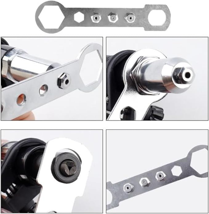 Professional Electric Rivet Gun Adapter Kit, Rivet Gun Tool Rivet Drill Attachment Power Drill Tool Kit, for Cordless Screwdrivers and Drills - Easy Processing for Pop Rivets