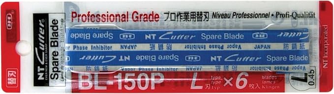 NT Cutter 18mm Heavy-Duty Snap-Off Blades, 6-Blade/Pack, 1 Pack (BL-150P)