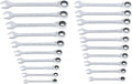 CRAFTSMAN Ratchet Wrenches Set, 20 Pc, 90 Tooth SAE/Metric Ratcheting Wrench Set with Case, 4 Degree Arc Swing (CMMT87220)