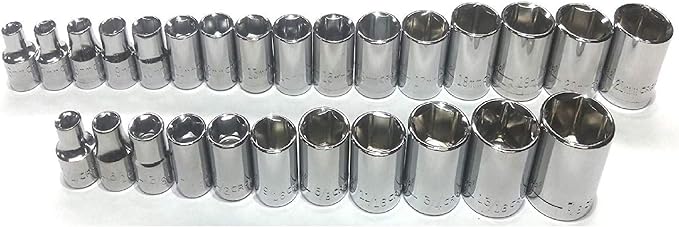 New Craftsman 27 Pc Sae Standard & Metric 3/8" Drive 6 Point Socket Set