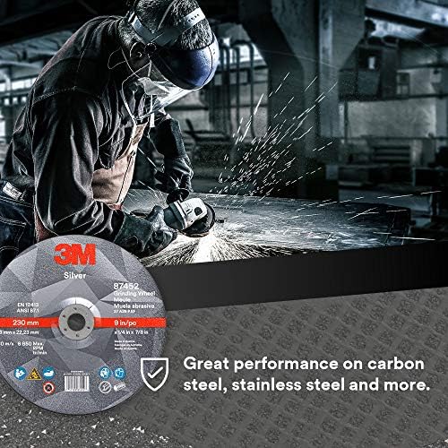 3M Silver Depressed Center Grinding Wheel, 87452, 36+, T27