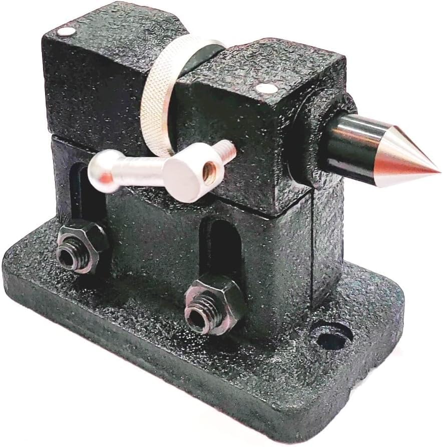 Buyohlic Heavy Duty Adjustable Tailstocks for Regular & Tilting Model of Rotary Tables (Hardened & Precisely Ground Points) (Ring style for 4" Tilting Rotary Table)
