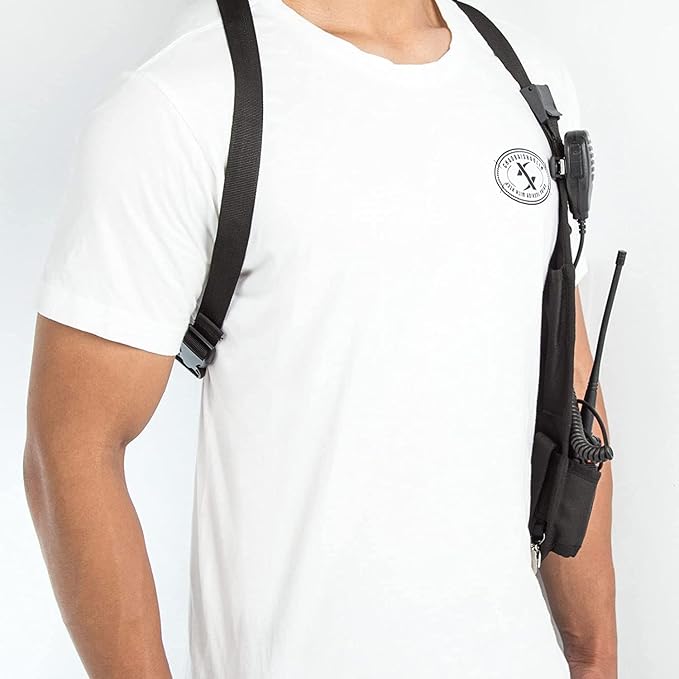 Radio Shoulder Harness Holster Chest Holder Universal Vest Rig for Police Firefighter Two Way Radio Search Rescue Essentials