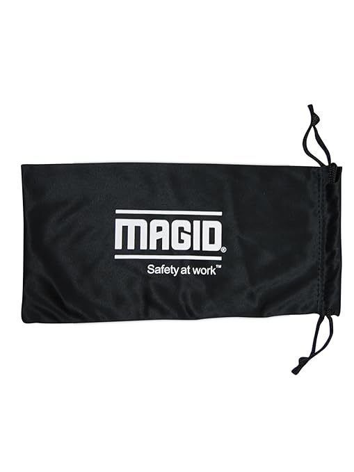 MAGID Y50 Safety Glasses for Construction | Black Frame — 144-Pack, Gray Lens | Side Shields, ANSI Z87.1+, Anti-Fog, Scratch-Resistant, 99.9% UV Protection, Polycarbonate Lens