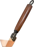 Copper Spoon Welder Backer Tools Welders Helper Welding Equipment Paddle Backer with Wooden Heat-Resistant Handle & Dual-Screw Fastening (Square)