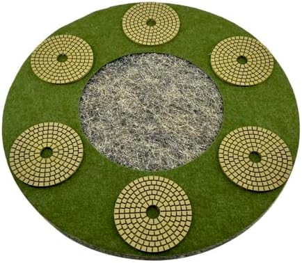 14" Hog Hair Grinding and Polishing Pads for Power Trowels, 3000 Grit