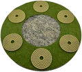 14" Hog Hair Grinding and Polishing Pads for Power Trowels, 3000 Grit