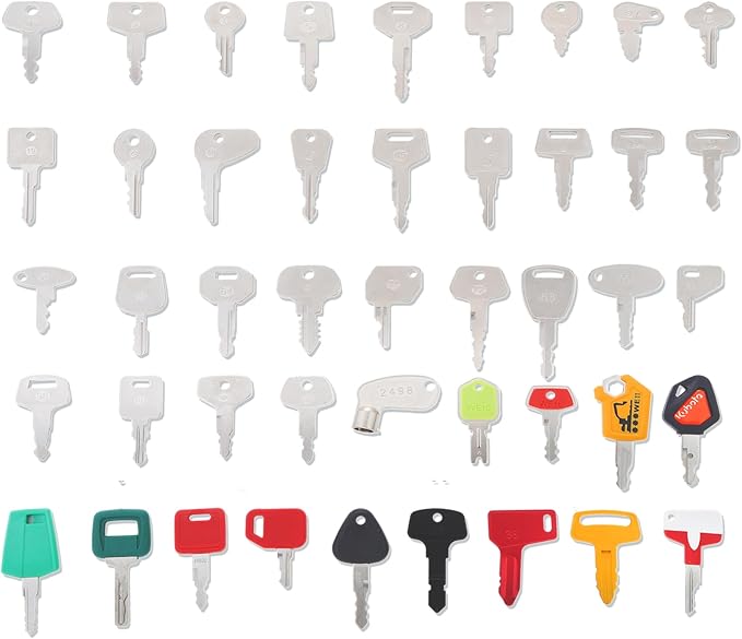 Heavy Equipment Key Set, Construction Keys,Construction Equipment Multi Keys fit Common Major Equipment Manufactures Forlift Excavator Tractor Lodaer