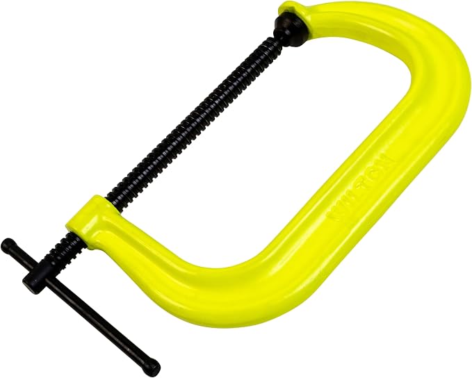 Wilton Hi-Vis C-Clamp, 8-1/4" Opening, 5" Throat, 6900 Lbs. Clamping Force (Model 408-SF)