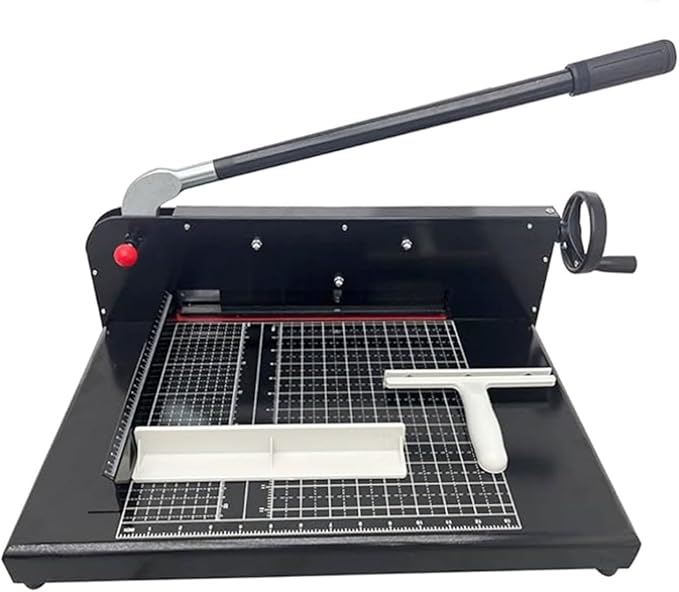 INTBUYING Paper Cutter Guillotine Style Heavy Duty Manual Stack Paper Trimmer Max 12.2in with Safety Protection for Home Office