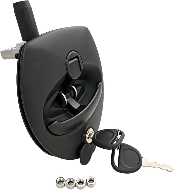 T-Handle Compression Latch Lock,Door Latch for Truck Camper Trailer | IP54 Waterproof Zinc Alloy Lock Core with 2 Keys Mount Nuts