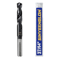 37/64 Drill Bit for Metal and Hardened Steel, M35 Cobalt 1/2 Inch Reduced Shank Industrial Grade Heavy Duty Drill Bit, with Index Storage Case