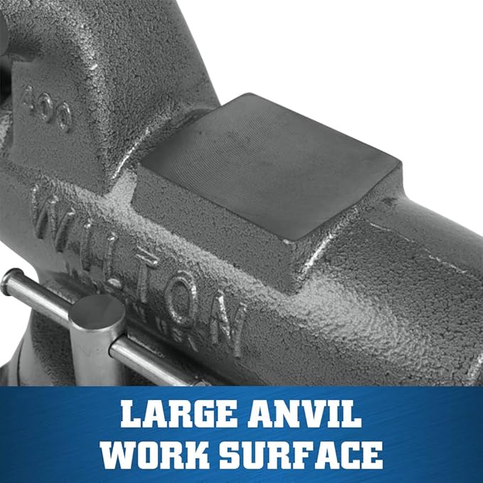 Wilton Machinist Bench Vise, 4" Jaw Width, 6-1/2" Jaw Opening, 3-1/2" Throat (Model 400S)