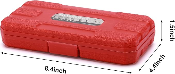MIXPOWER 13 Pieces 3/8-Inch Drive Shallow Impact Socket Set, 7mm to 19mm, CR-V, Metric, 6 Point, Shallow, 13 Pieces 3/8" Dr. Socket